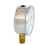 4" Liquid filled Pressure Gauge,glycerine, 0-2000 psi ,lower mount, 1/2 NPT,