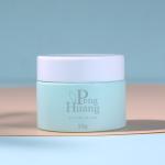 30g 50g Frosted Cream Glass Jars Empty Painting Green Cosmetic Container Package