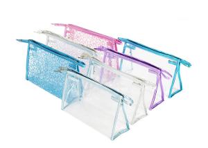 China Womens Transparent PVC Bag SGS Certification 22x14x8 CM Size Customized Logo wholesale