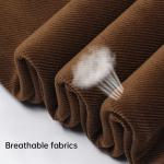 LCBZ Winter Corduroy Men's Trousers Stretch Windproof Warm Closure Type