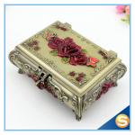 Pierced Earring Jewelry Box Silver Plated Jewelry Box Vintage Jewelry Box