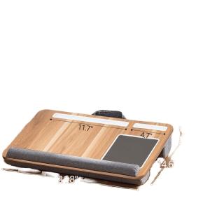 China Environmental Protection Folding Bamboo Laptop Tray Desk With Cushion Tray wholesale