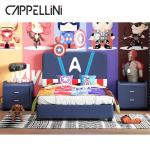 Scratch Proof Childrens Bedroom Furniture Solid Wood Platform Bed ODM OEM
