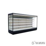 50hz 12v Supermarket Display Refrigerator For Meat Color Coated Board Material