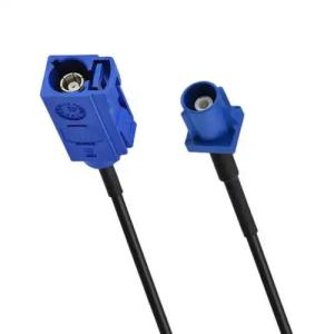 China 1 Conductor PVC Pure Copper Blue Fakra Male to Female Antenna Accessory Cable for Benefit wholesale