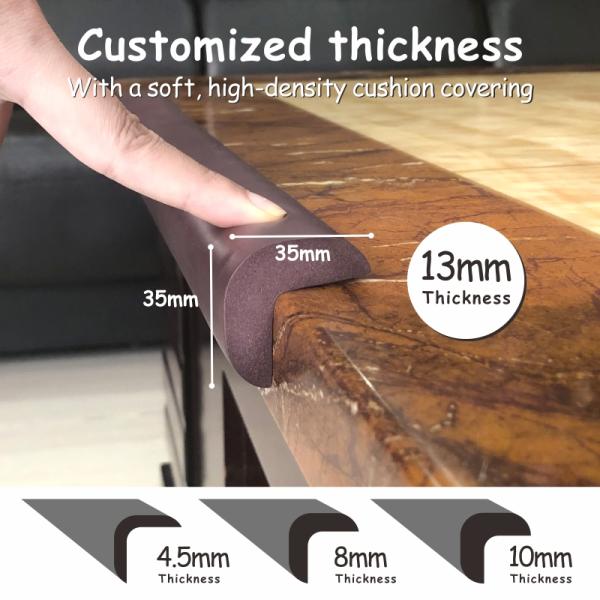 ISO9001 Nontoxic Table Edge Protection Strip , Thickness 13mm Table Edge Protector