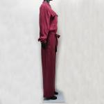Sand Washed Cupro Jumpsuits With Long Sleeves Women's