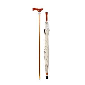 China 23 Inches Unbreakable walking stick umbrella Imitated Wood wholesale