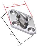 Polishing Surface 316 Stainless Steel Deck Fittings Boat Pad Eye Plate Silver