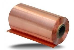 China Color Uniformity Copper Flashing Rolls , ISO RA Annealed Soft Copper Foil on sale