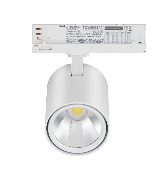 LED track light heads 10W Bridgelux LED Chip 97Ra 100LM/W 4-wire 3-phase flicker