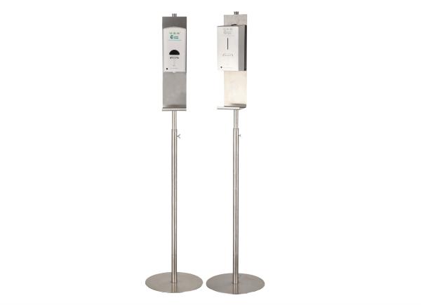 Touch Free Sanitizer Dispenser Stand , Stainless Steel Hand Disinfection