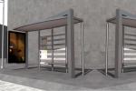 Anti Corrosive Prefabricated Bus Shelters , FRP Structure Stainless Steel Canopy