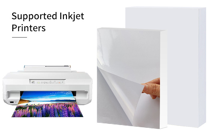 RC Waterproof Self Adhesive Glossy Paper A4 135gsm Bright White