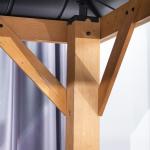 Gazebo Polycarbonate Double Roof Canopy Outdoor Aluminum Frame Pergola,