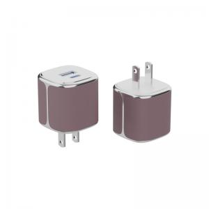China Sleek 35W Wall Charger USB-C And USB-A PD GaN Wall Charger With Leather Shell wholesale