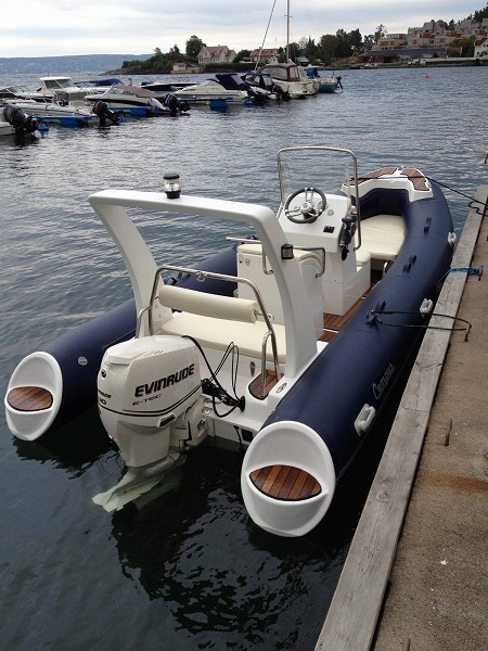 520cm Orca Hypalon tender big width inflatable rib boat rib520A with sunbed center console rear cabin CE certificate
