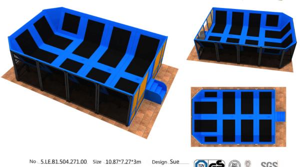 79M2 Popular Indoor Trampoline Designed By Chinese Supplier/ Gym Fitness Indoor