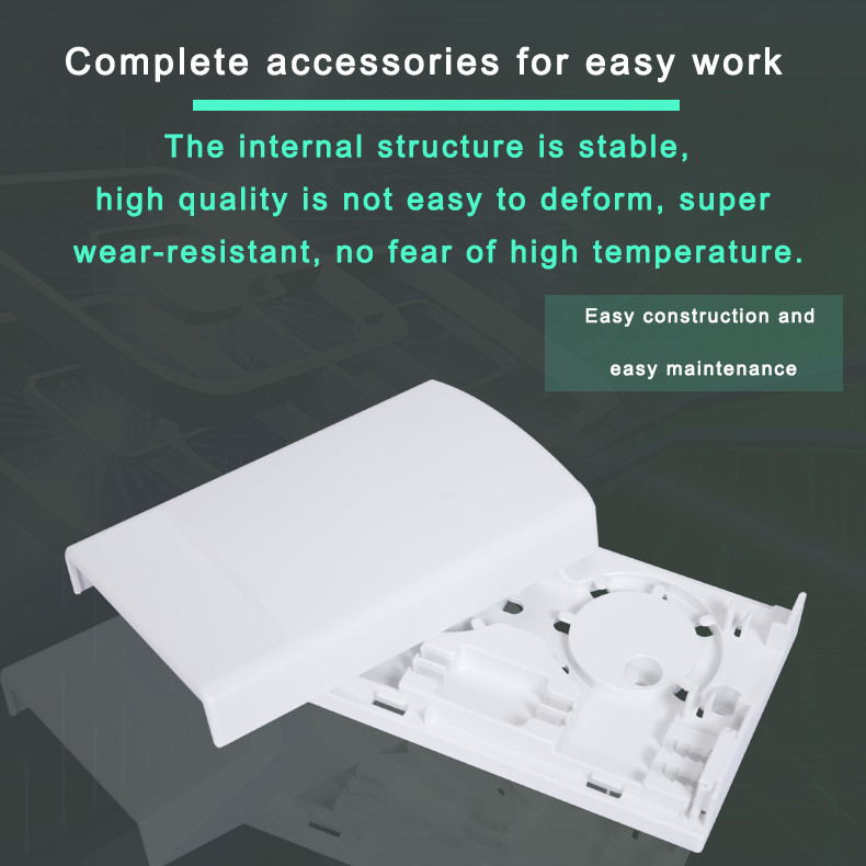 Network 4 Ports Fiber Optic Cable Termination Box 2 Core SC APC 120*80*25 Mm