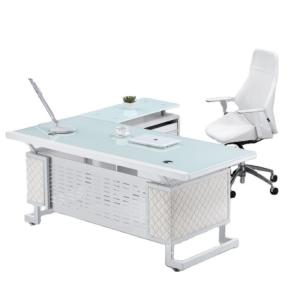 China Home Office Glass Desk Modern Style Convertible For Officeworks SGS Certificate wholesale