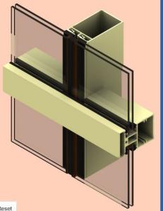 China Alloy 6061 Aluminum Curtain Wall Profile Anodized For Construction wholesale