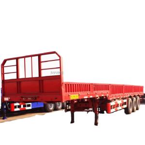 China Semi-Trailer Aotong Tri Axle 13m General Stepped Cargo Trailer with Flat Bed Side Walls wholesale