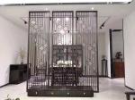 Black Metal Laser Cut Panels For Hotels Villa Lobby Interior Decoration