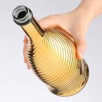 Glass Collar Silk Mouth Long Neck Sparkling Gold Twill Champagne Bubble Bottle