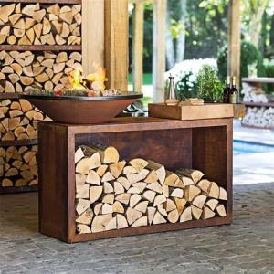 China Rectangular Corten Steel Outdoor Fire Grill wholesale