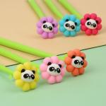 Panda Flower Pens Rose Shaped Ballpoint Pen Creative Liquid Black 0.5mm Gel Ink