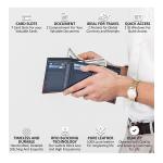 GENUINE LEATHER Mini Minimalist Rfid Credit Card Holder Ultra-thin Designer