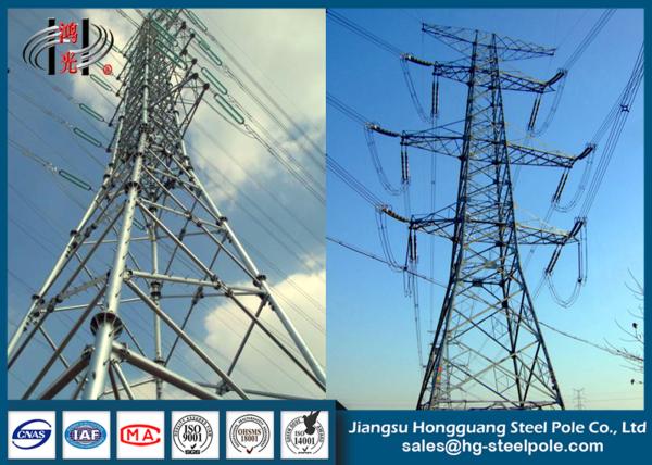 500KV Power Plant Substation Tubular Steel Structures Anti rust ISO / CNAS / IAF