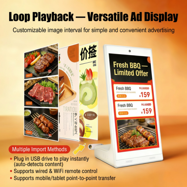 L-Type Desktop Digital Display with Face Recognition, Multi-Touch Capacitive Screen and Full HD Resolution