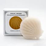 Large Shell Shaped Sponge Bamboo Charcoal Konjac Sponge For Acne