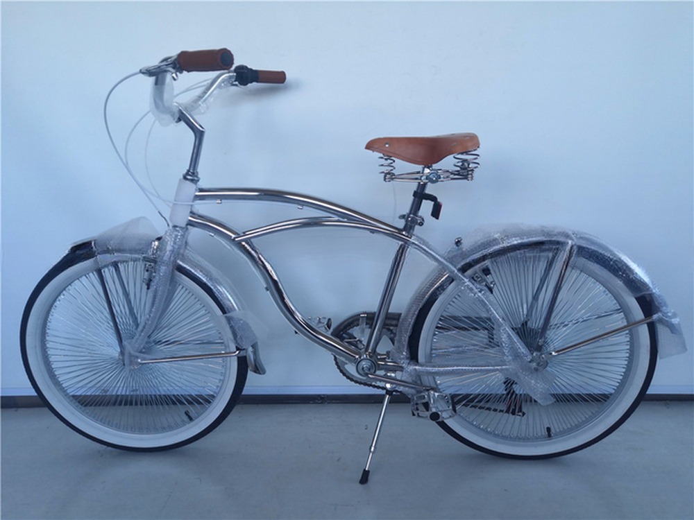 26 inch Aluminum Frame Mens Adult Beach Cruiser Bike with 7 Speed Shimano Derailleur