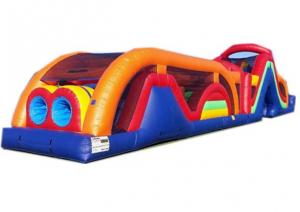 China Inflatable Bouncy Castle Assault Course , Warrior Dash Blow Up Obstacle Course Rental wholesale