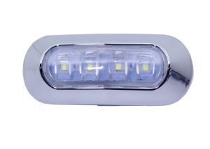 China 4 LEDs Boat Deck Courtesy Transom Cockpit Light 3.7&quot; Oval Waterproof Marine Boat Lights wholesale