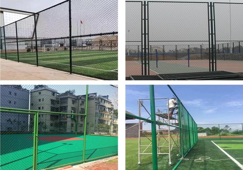 Hot Dipped Galvanized 8FT Diamond Chain Link Fence Environmental Friendly