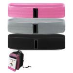 Slipfree 86*8cm Workout Fabric Resistance Bands Hip Loop 3pcs