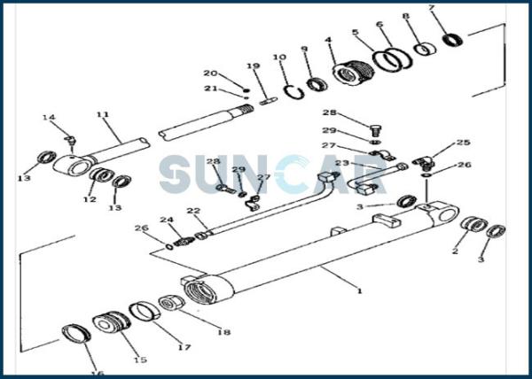 20X-63-66300 20X6366300 Hydraulic Arm Cylinder Seal Repair Kit For KOMATSU PC80