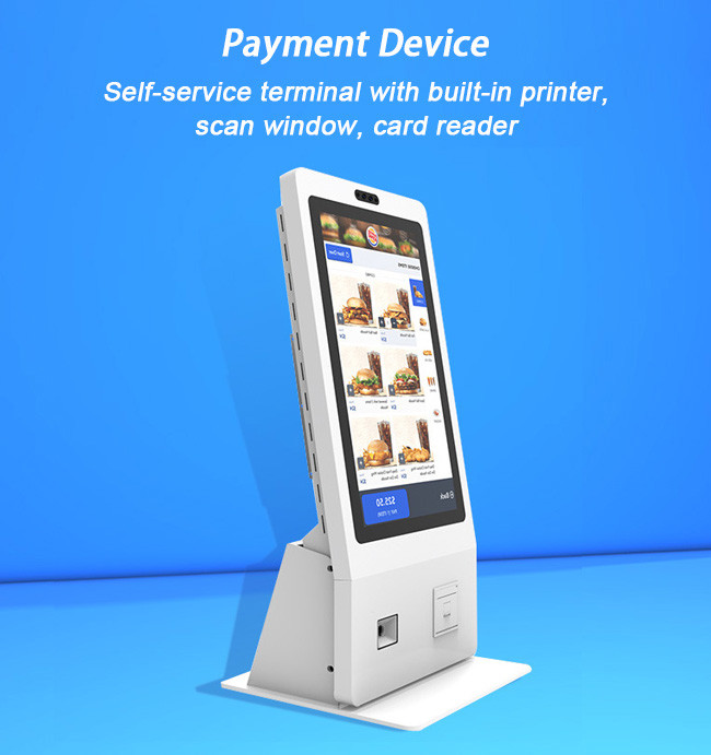 Foodservice Interactive Digital Kiosk 15.6in Touch Screen Interactive Kiosk