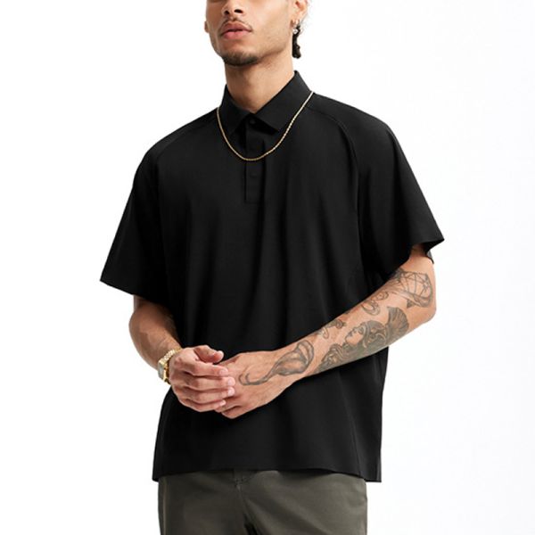 Customizable Sporty Blank Men's Solid Mint Knitted Short-Sleeve Shirt Quick Dry Breathable New Arrival Spring/Summer 2026