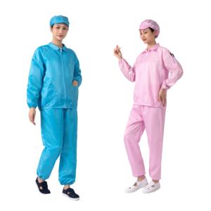China Anti Static Garments ESD 5MM Strip 2.5mm Grip Clean Room Coveralls wholesale