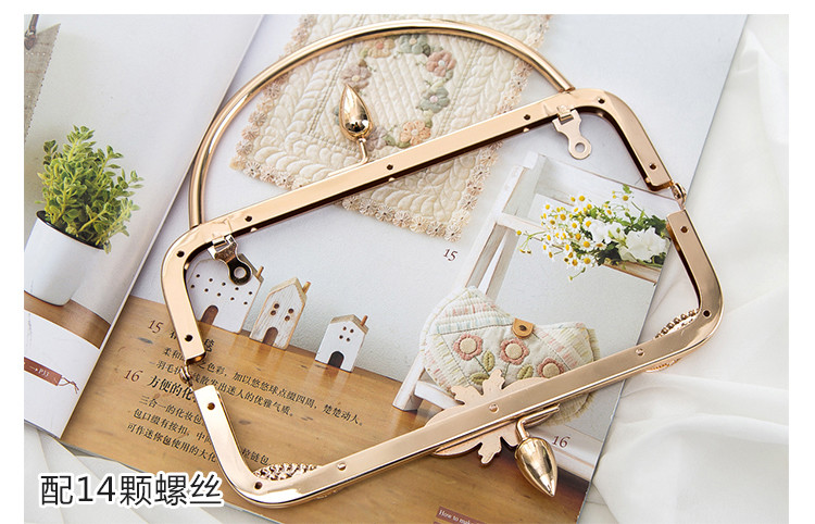 DIY Fashionable Metal Kiss Lock Purse Clutch Frames