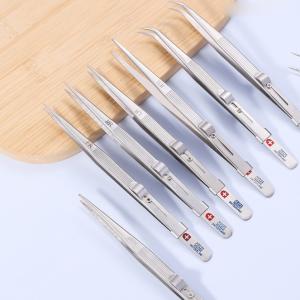 China 16cm Stainless Steel Pointed Elbow Tweezers Anti Slip Lockable Tweezers wholesale