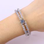 Handmade Moonstone Beaded Bracelet Natural Moonstone Bracelet Adjustable Charms