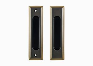 China Modern Stripy Brass Sliding Push Pull Door Handles 42mm 160mm wholesale