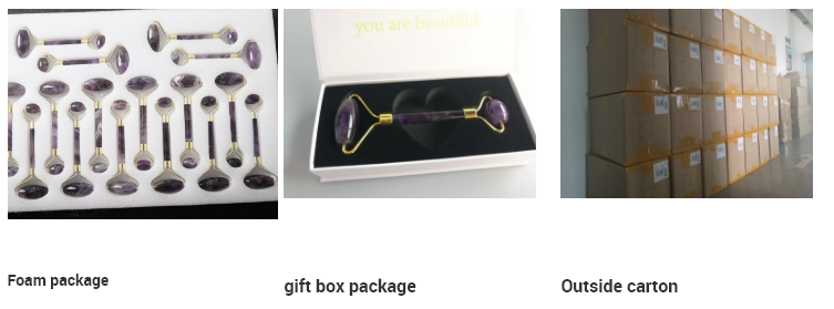 New Arrival V Shape Massage Roller Skincare Face Massager Rose Quartz Facial Roller Massager