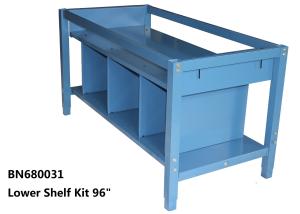 China Lower Shelf Kit For Divider The Space Under The Industrial Work Table 96 Inch Wide wholesale