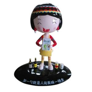 China Brand Image Custom Fiberglass Sculptures Indoor Decorative Doll Toy Figurine wholesale